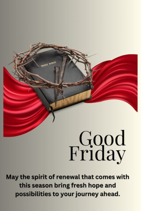 Good friday design Pinterest-Grafik template