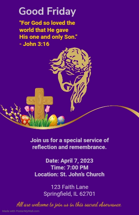 Good Friday Template | PosterMyWall