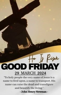 good friday Halve pagina breed template