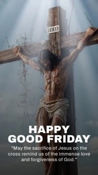 good friday Digital Display (9:16) template