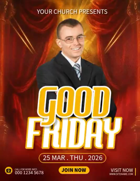 Good Friday Church Event Flyers Template | PosterMyWall
