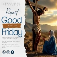 good friday Square (1:1) template