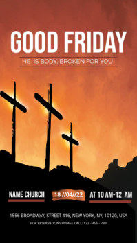 Sort Good Friday Church Event Digitalt display Template
