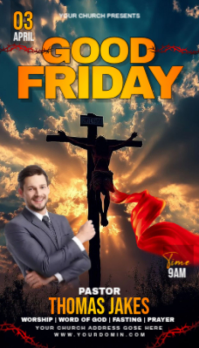 Good Friday flyer Business Card template