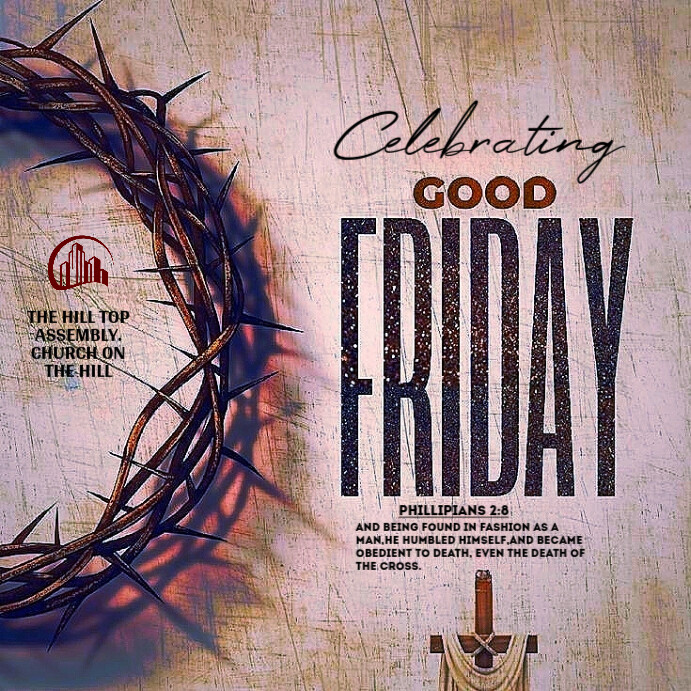 Good Friday flyer Quadrado (1:1) template