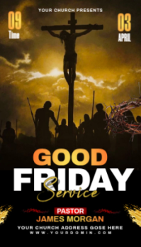 Good Friday flyer Business Card template