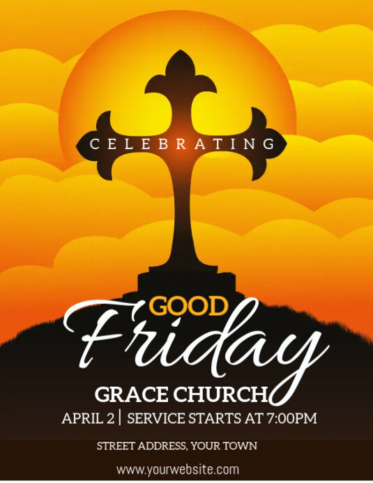 Good Friday Flyer Template Volantino (US Letter)