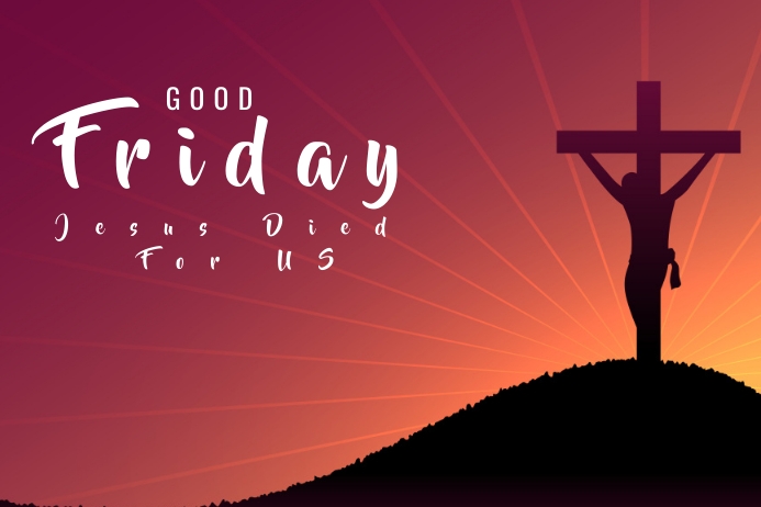 Good Friday Program Graphics Pink Good Friday Banner 4' X 6' Template | PosterMyWall