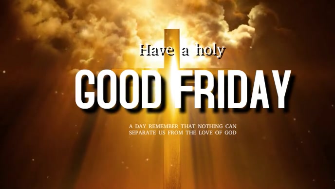GOOD FRIDAY GREETING INTRO YouTube Thumbnail template
