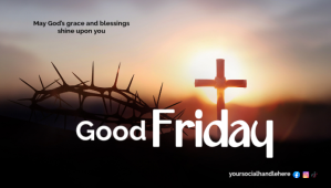Good Friday Greetings Flyer template Encabezado de blog