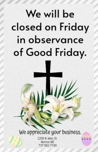 Good Friday Hours (Tabloid) Boulevardzeitung template