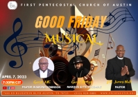 Good Friday Musical Carte postale template