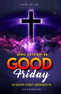 Good friday poster Tabloid template