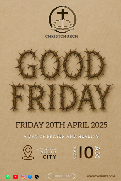 Good Friday Poster Template | PosterMyWall