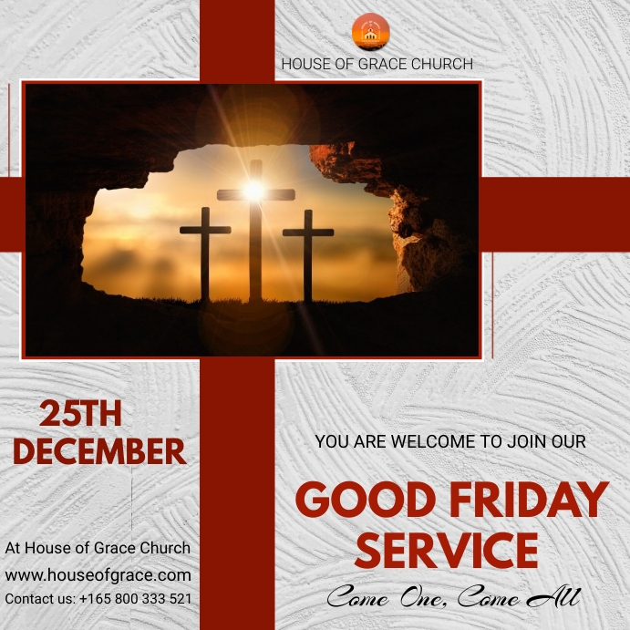 good friday service church flyer Template PosterMyWall