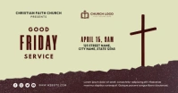 Good Friday Service Church Flyer Facebook Shared Image template