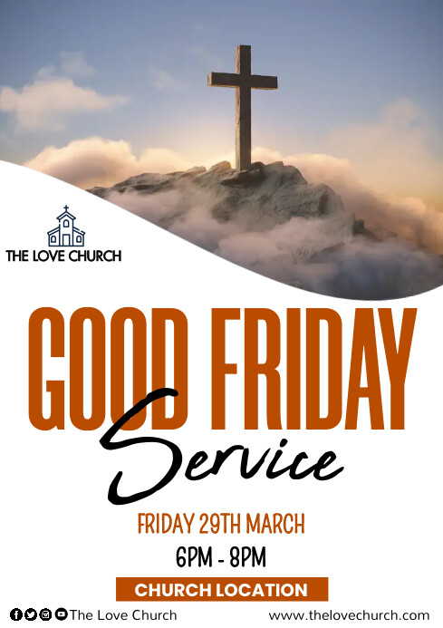 Good Friday Service Programme Plantilla de Good Friday Service | PosterMyWall