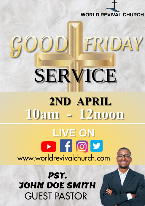 Copy of Good Friday service | PosterMyWall