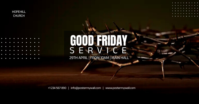 Good Friday Service Programme good friday service Template | PosterMyWall