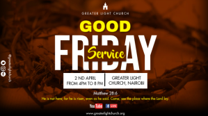 棕色 Good Friday Church Service Digitalt display Template