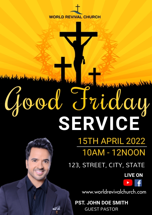Good Friday Service Programme Good Friday service Template | PosterMyWall