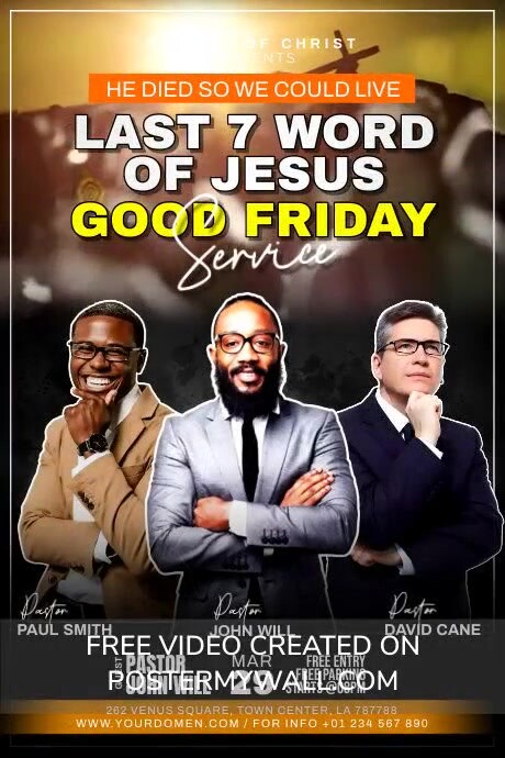 Good Friday Service Programme Good friday Service Template | PosterMyWall
