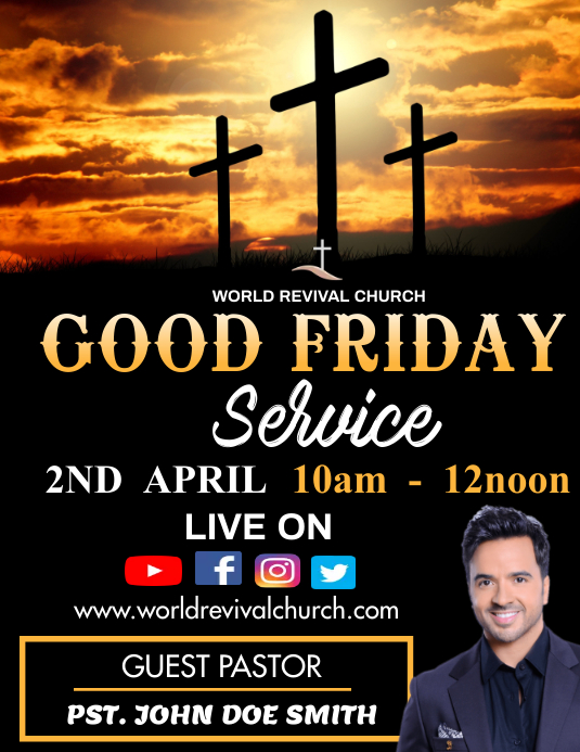 Good Friday Service Programme Good friday service Template | PosterMyWall