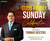 Good Friday Service Mellemstort rektangel template