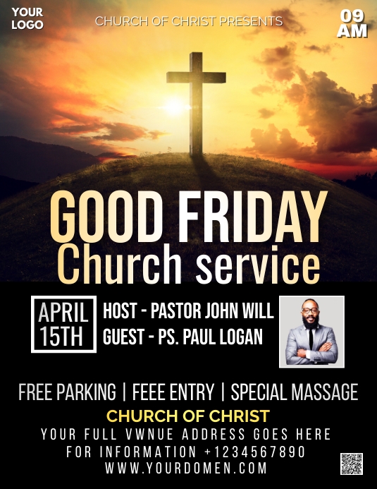 Good Friday Service Programme Good friday service Template | PosterMyWall