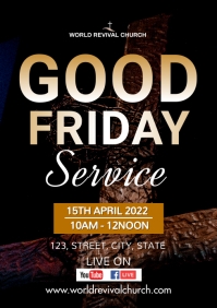 Good Friday service Template | PosterMyWall