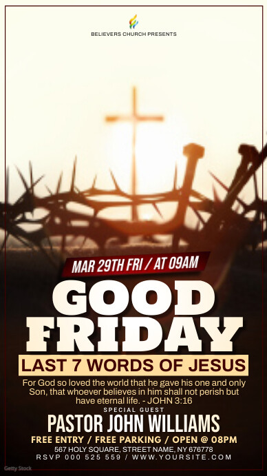 Good friday service Template | PosterMyWall
