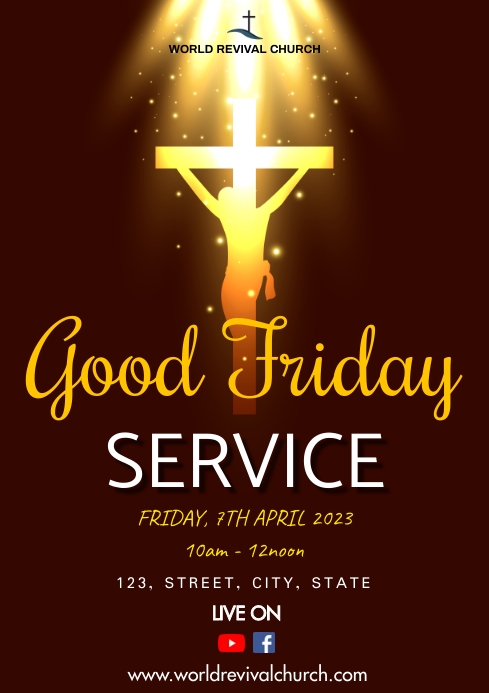 Good Friday Service Programme Good friday service Template | PosterMyWall