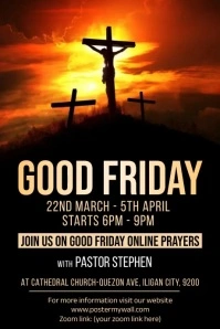 Good Friday Service Poster template