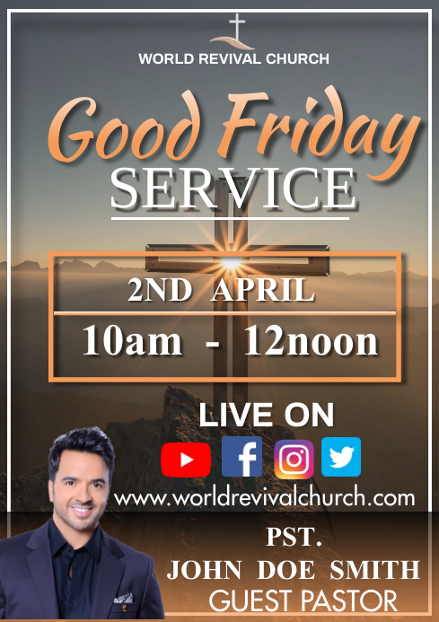 Good Friday Service Programme Good Friday service Template | PosterMyWall