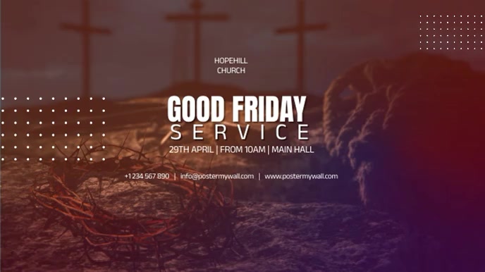 Good Friday Service Programme good friday service Template | PosterMyWall