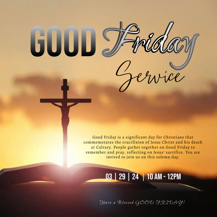 Good Friday Service Programme Good Friday Reflective Service – PSJKD