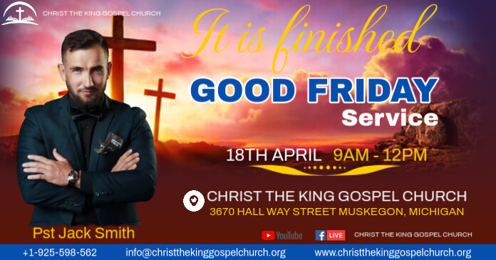 Good Friday Service Facebook Shared Image template