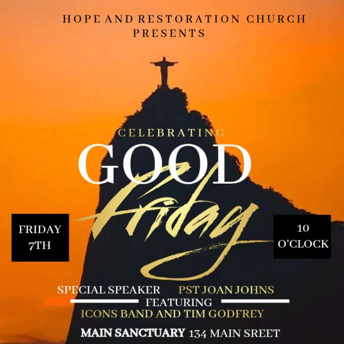 Good Friday service Template | PosterMyWall