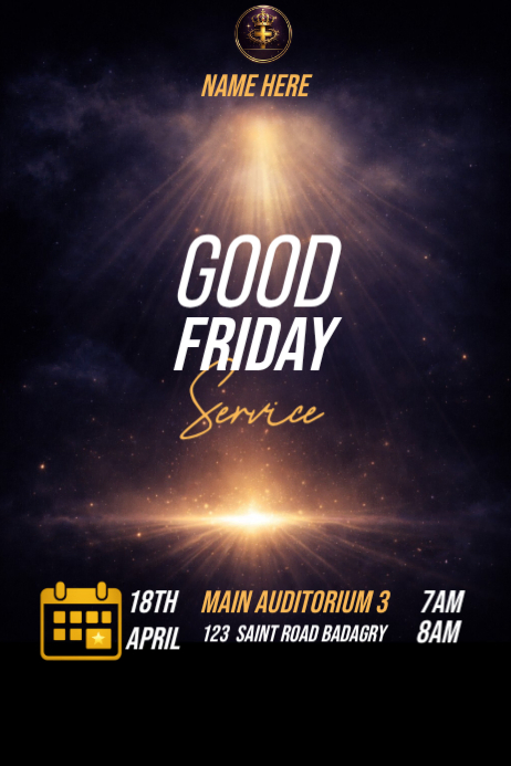 Good Friday Service Invitation Template | PosterMyWall