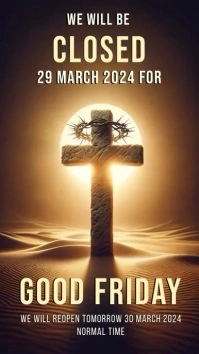 GOOD FRIDAY STORE SALE CLOSED TEMPLATE Instagram Story