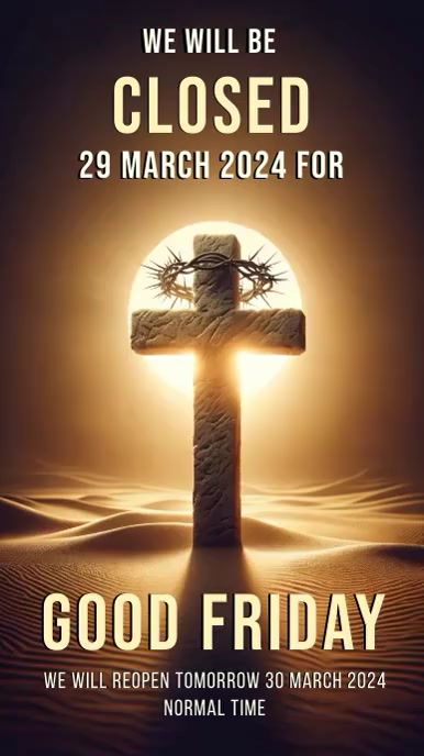 GOOD FRIDAY STORE SALE CLOSED TEMPLATE | PosterMyWall