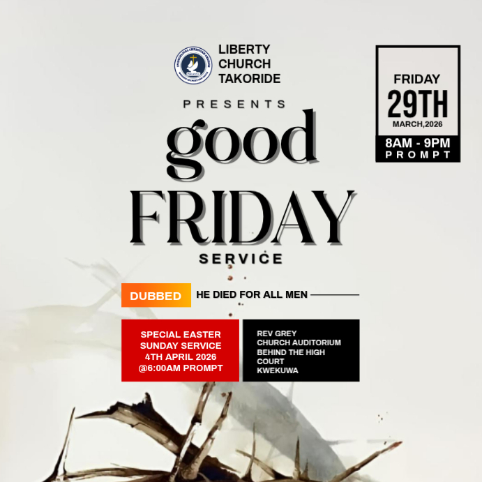 Plantilla de Good Friday Template Design | Church Service Flyer Layout ...