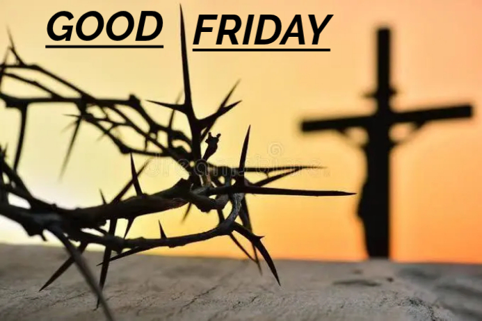 Orange Good Friday Labels Template | PosterMyWall