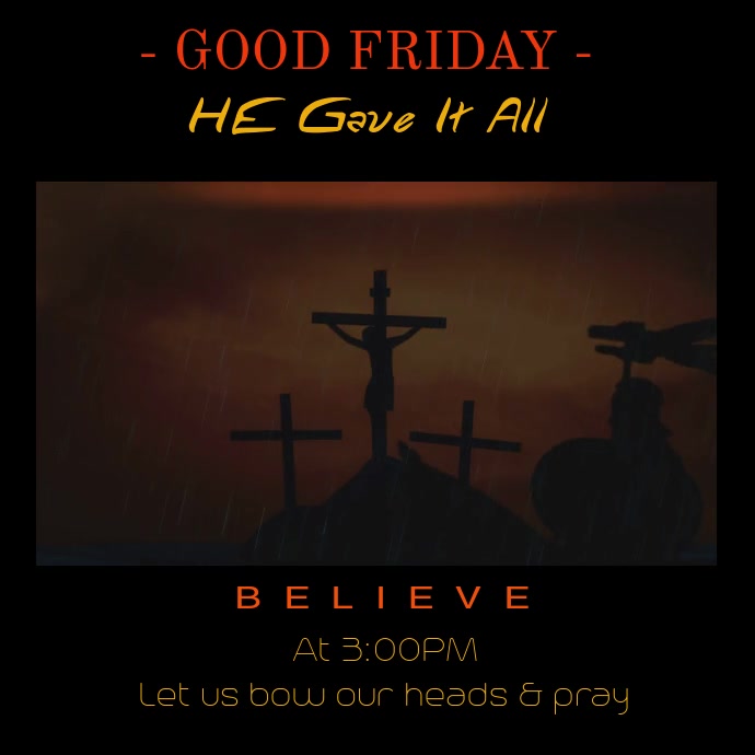 Good Friday Message Video Template Postermywall