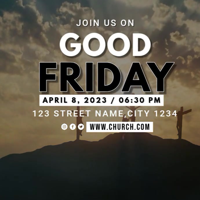 Good Friday Video Ads Template | PosterMyWall