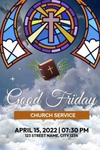 Good Friday Video Ads Poster template