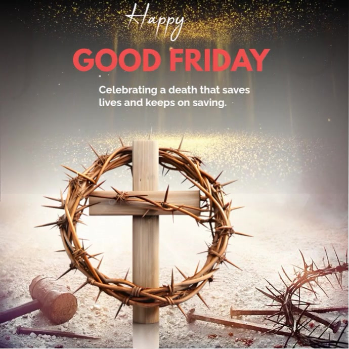 Good Friday Worship Service Animated Motion Video Template | PosterMyWall