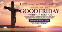 Good Friday Worship Service Post Template ภาพที่แชร์บน Facebook