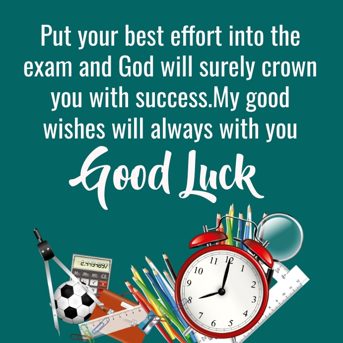 Good Luck Examn Exam Success Wishes Template | PosterMyWall