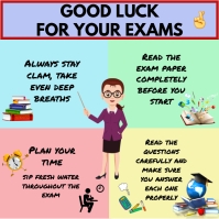 Good luck for your exams Template | PosterMyWall